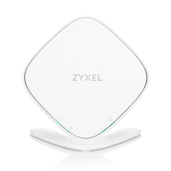 photograph of front of white Zyxel WX5512 router
